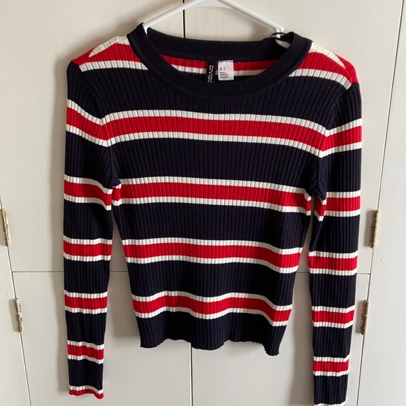 Ribbed striped sweater - Picture 1 of 3
